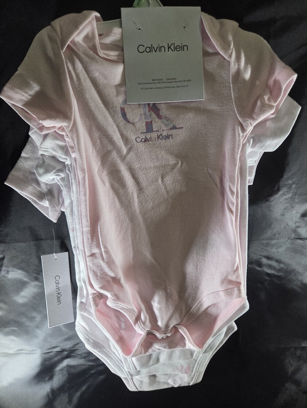 Calvin Klein 4-Pack Baby Girls' Pink Logo One-Piece Bodysuits